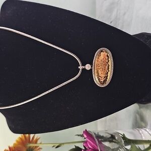 Premier Designs Silver and Goldtone Pendant Necklace